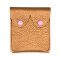 Bronze Metallic Boob Pouch: Leather Feminist Coin Purse: Bronze