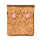Bronze Metallic Boob Pouch: Leather Feminist Coin Purse: Bronze