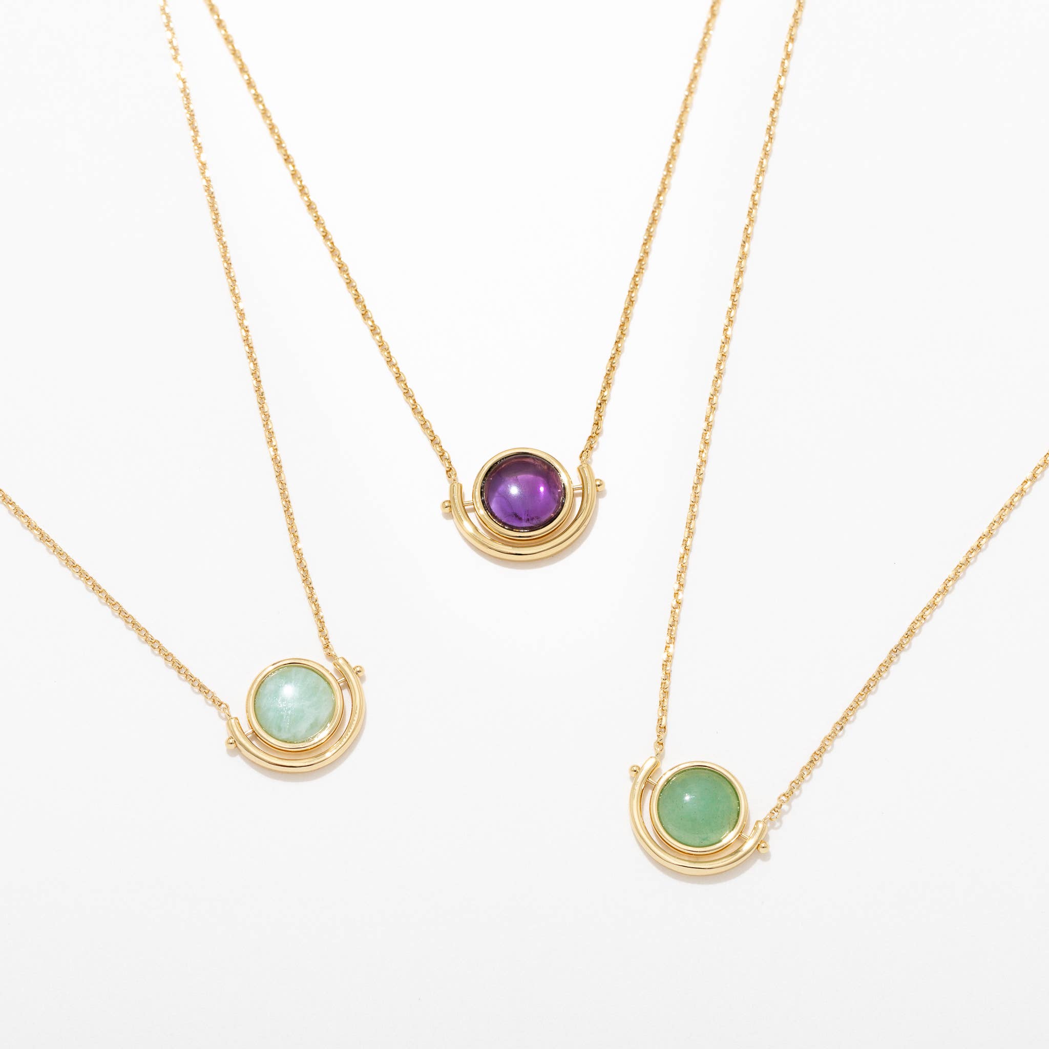 Luna Gemstone Pendant Necklace - On Sale 🤑: Amazonite