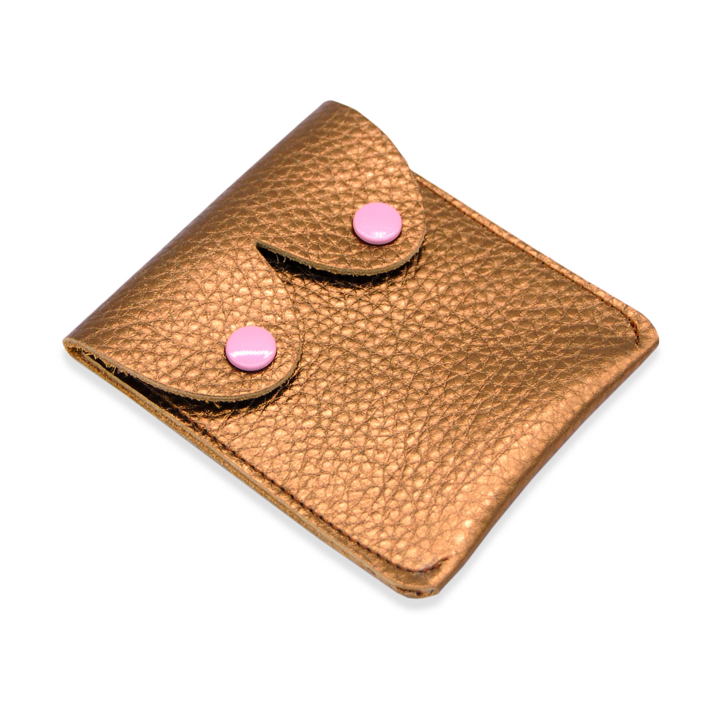 Bronze Metallic Boob Pouch: Leather Feminist Coin Purse: Bronze