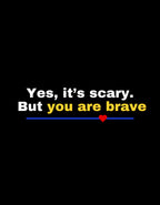 Yes, It's Scary. But You Are Brave. | Heated Rivalry Embroidered Unisex Sweatshirt