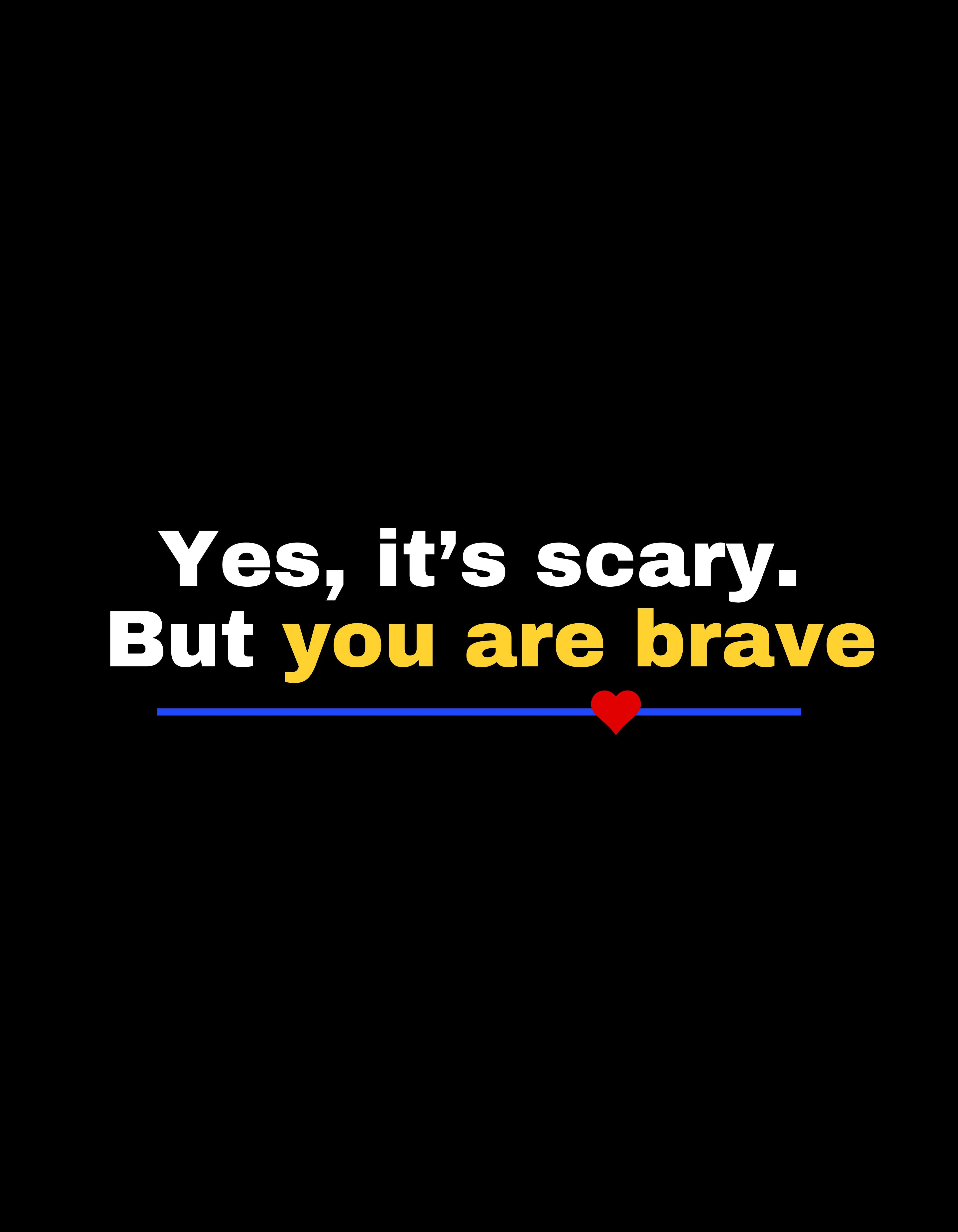 Yes, It's Scary. But You Are Brave. | Heated Rivalry Embroidered Unisex Sweatshirt