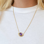 Luna Gemstone Pendant Necklace -  Amethyst